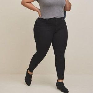 Torrid Premium Skinny Stretch High-Rise Faded Black Jeans Plus Size 20R